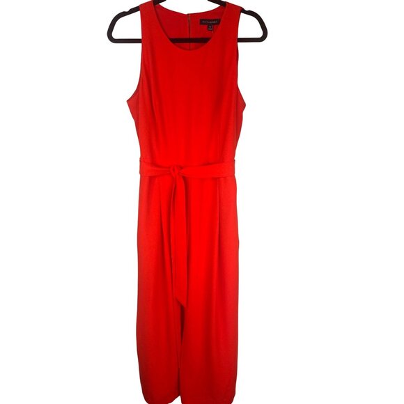 Banana Republic Red Size 12 Sleeveless Belted Jumpsuit NWT - Picture 2 of 15
